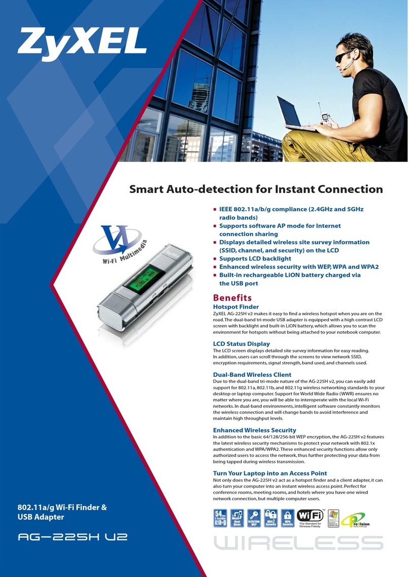 ZyXEL Communications AG-225H V2 User manual