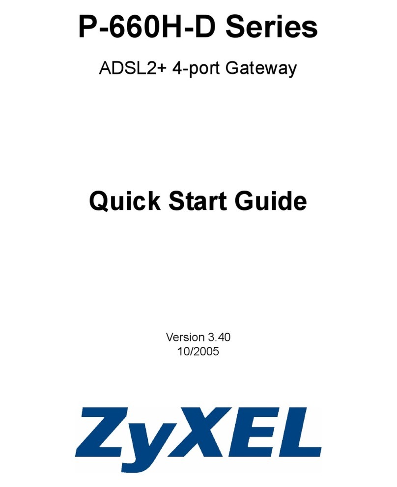 ZyXEL Communications ADSL2+ 4-port Gateway P-660H-D Series quick start guide ZyXEL Communications ADSL2+ 4-port Gateway P-660H-D Series quick start guide