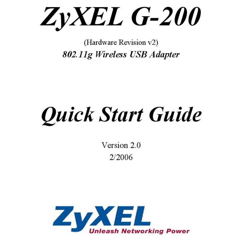 ZyXEL Communications 802.11g Wireless USB Adapter ZyXEL G-200 User manual