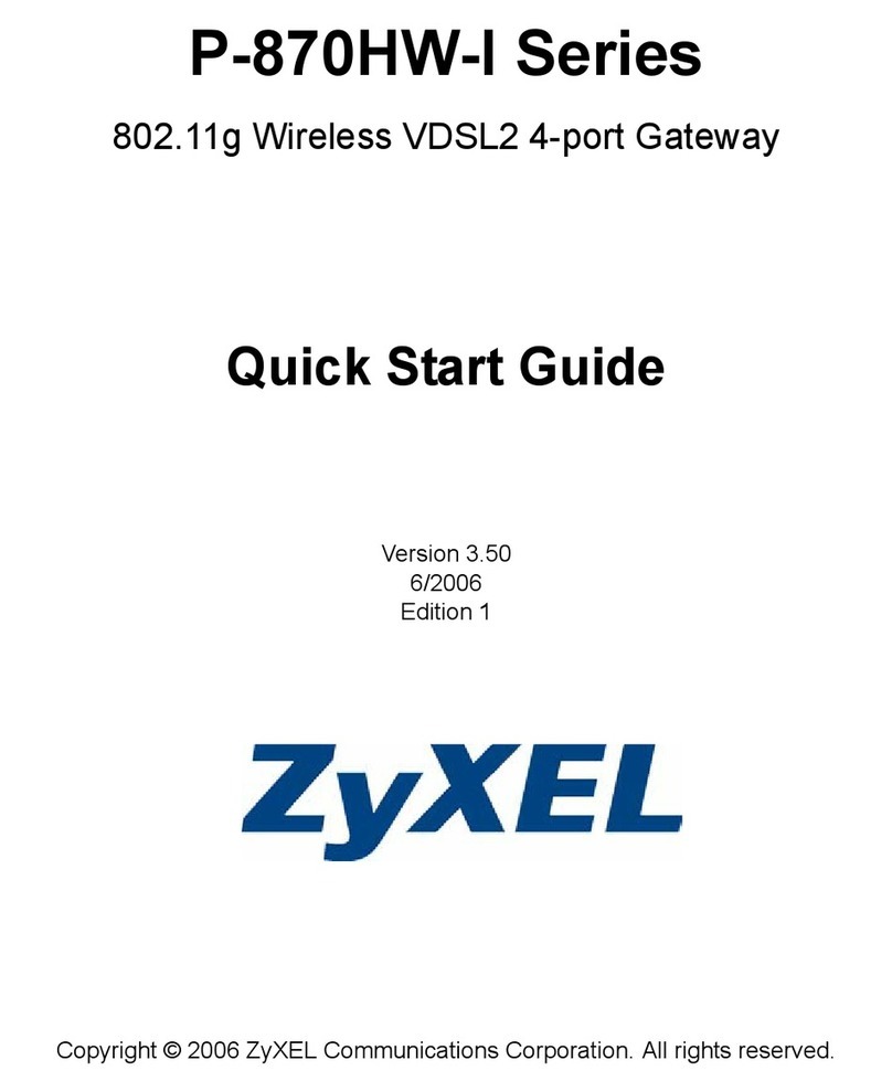 ZyXEL Communications P-870HW-I1 quick start guide