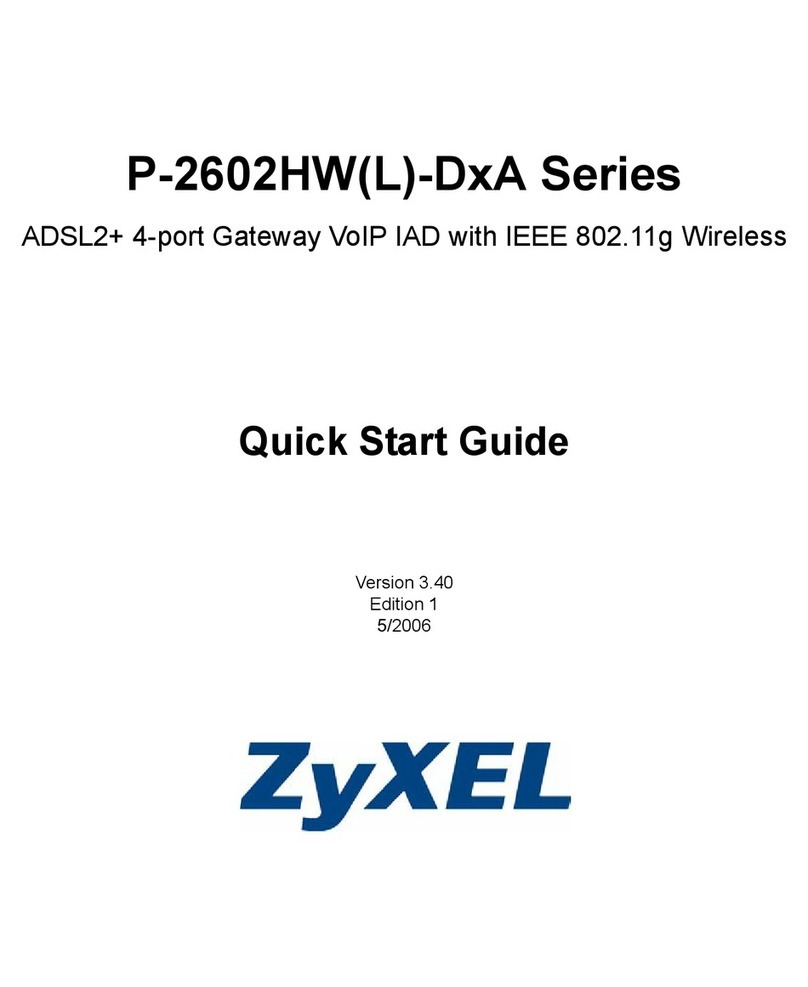 ZyXEL Communications P-2602HW-D1A quick start guide
