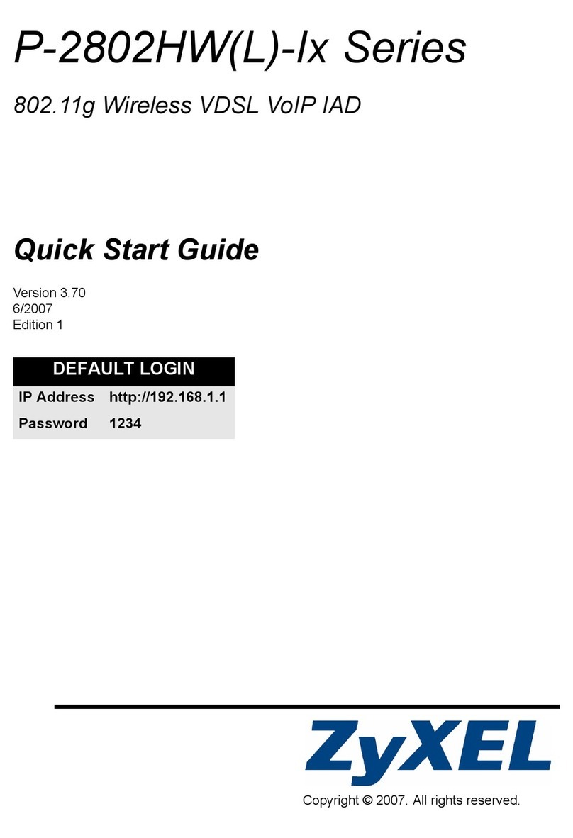 ZyXEL Communications P-2802HW(L)-IX quick start guide ZyXEL Communications P-2802HW(L)-IX quick start guide