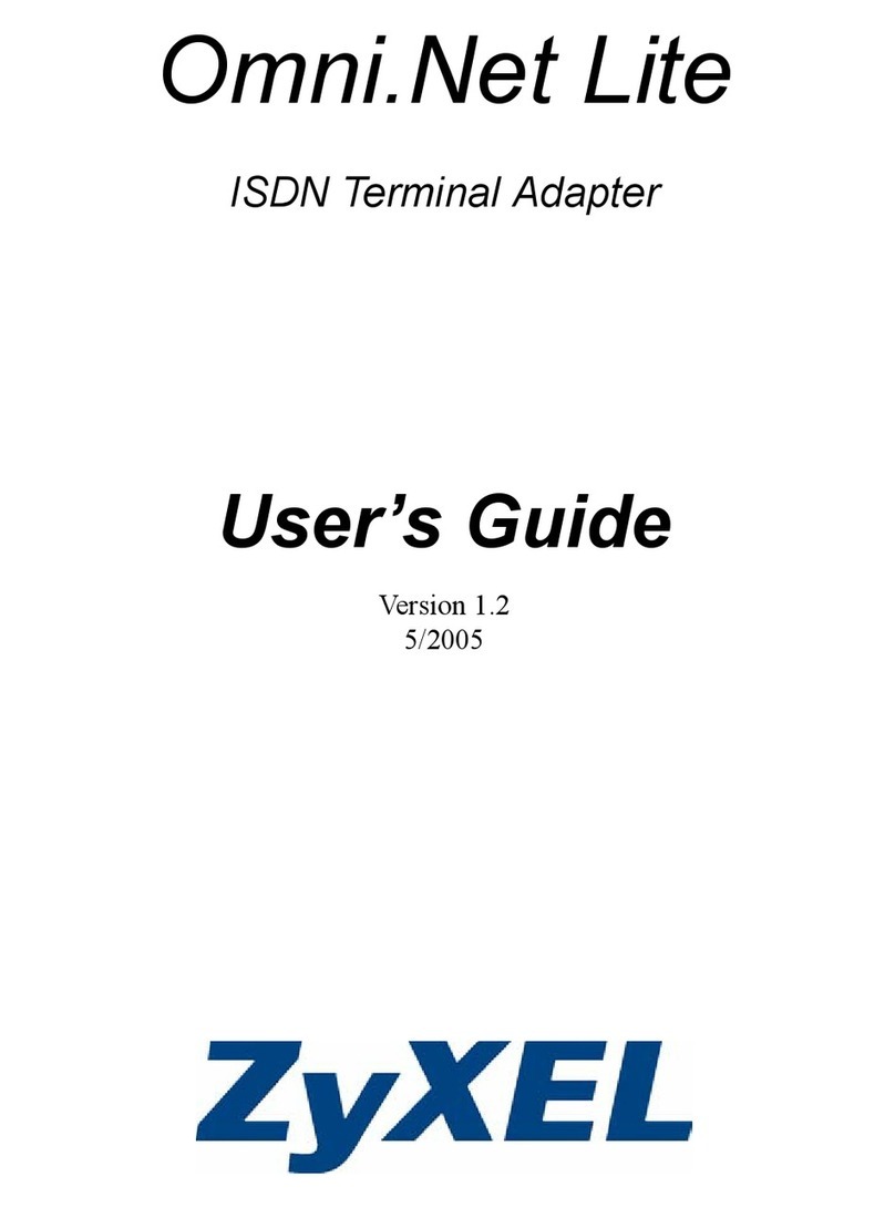 ZyXEL Communications ISDN Terminal Adapter Omni.Net Lite User manual