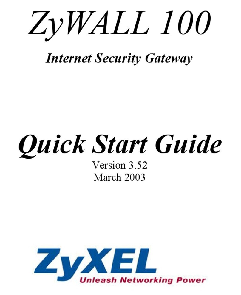 ZyXEL Communications Internet Security Gateway ZyWALL 100 quick start guide