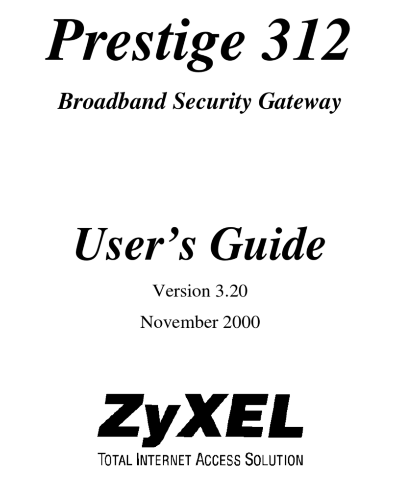 ZyXEL Communications Broadband Security Gateway P-312 User manual