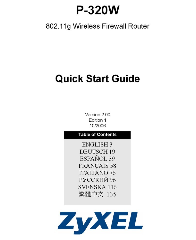 ZyXEL Communications 802.11g Wireless Firewall Router 1-P-320W User manual