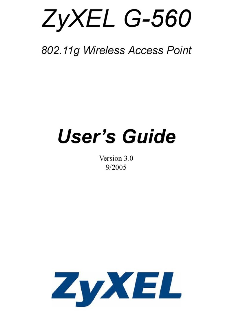 ZyXEL Communications 802.11g Wireless Access Point ZyXEL G-560 User manual ZyXEL Communications 802.11g Wireless Access Point ZyXEL G-560 User manual