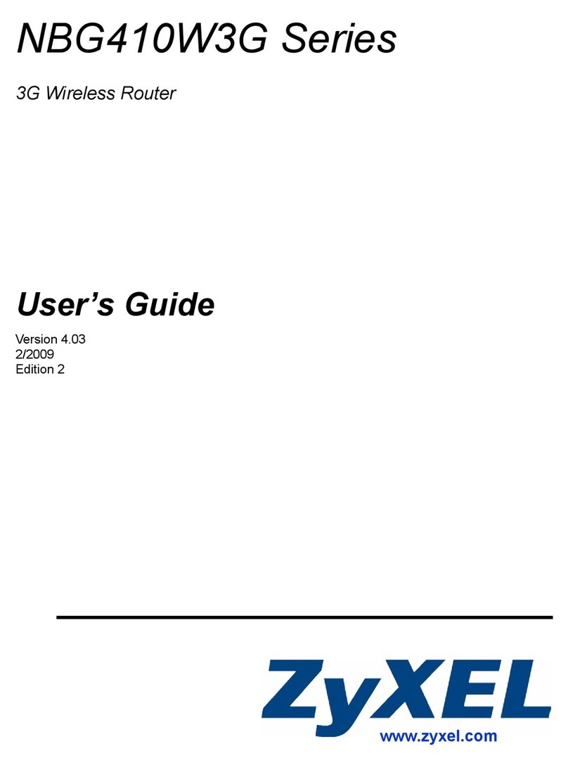ZyXEL Communications 3G Wireless Router NBG410W3G User manual