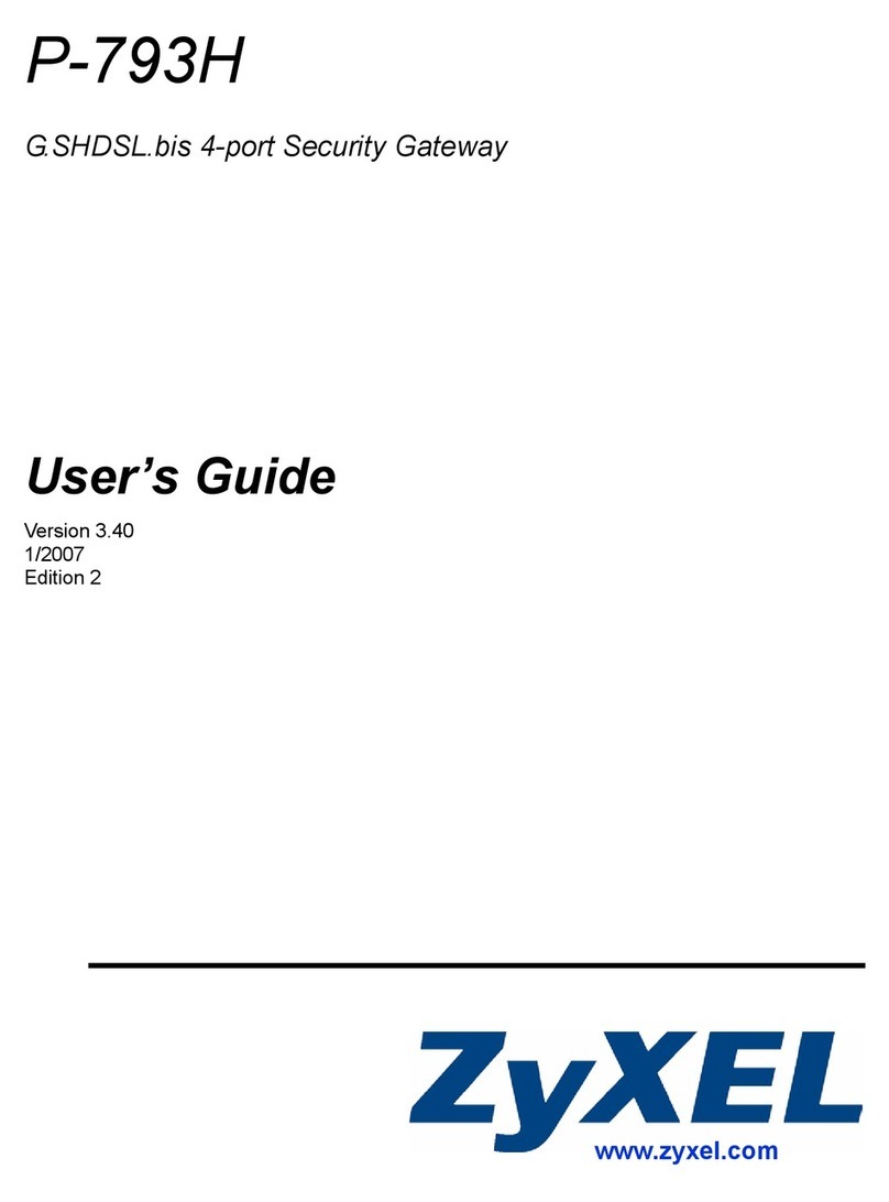 ZyXEL Communications G.SHDSL.bis 4-port Security Gateway P-793H User manual