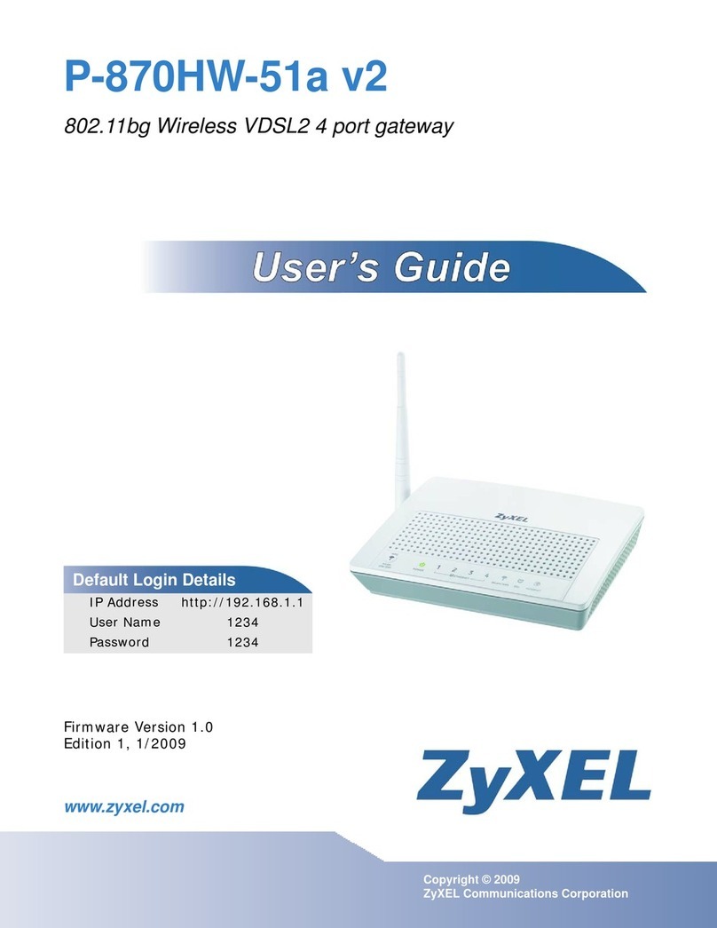 ZyXEL Communications P-870HW-51A V2 User manual
