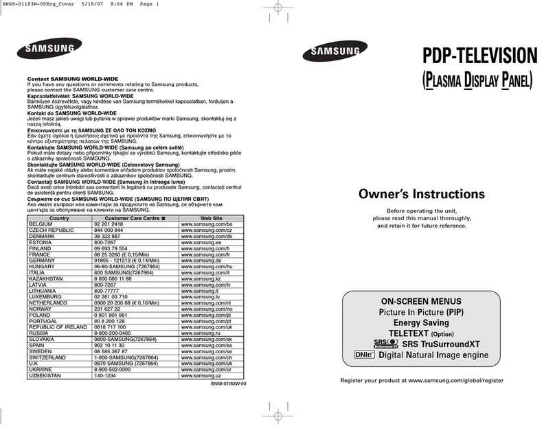 Samsung PS-42C6H User manual