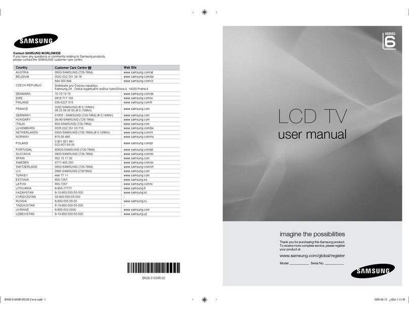 Samsung LE37A615A3F User manual