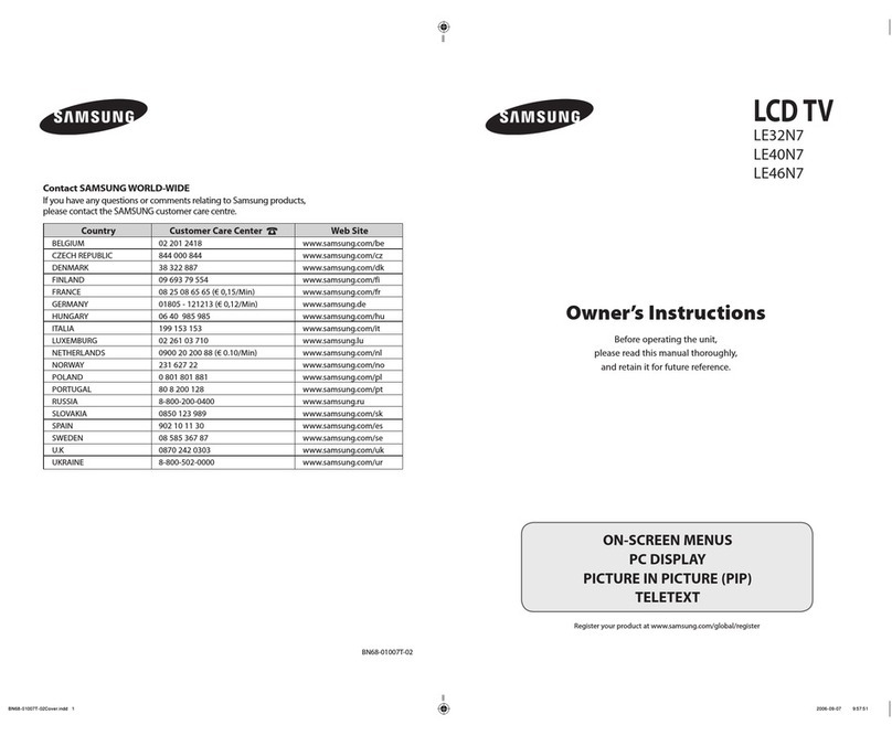 Samsung LE32N73BD User manual
