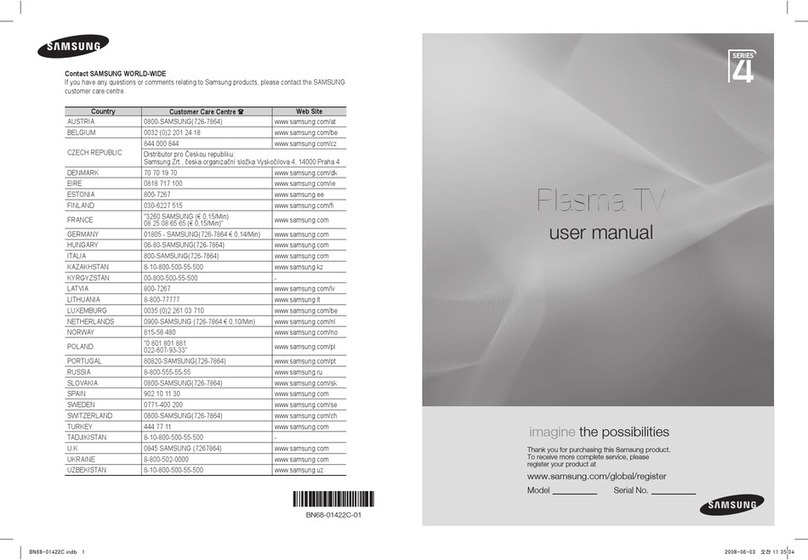 Samsung PS50A476P1C user manual