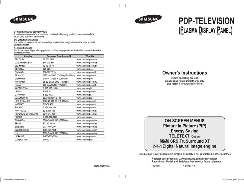 Samsung PS-42C96HC User manual