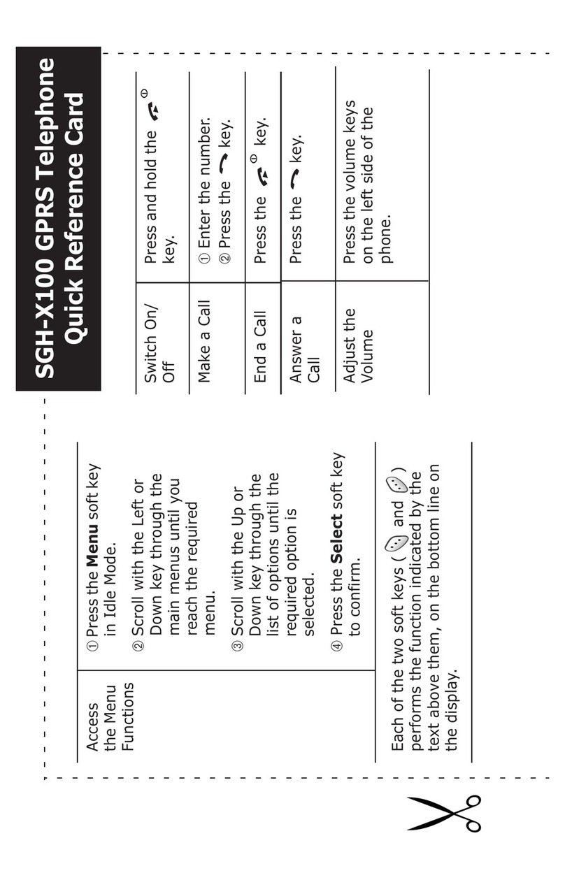 Samsung SGH-X100 Reference guide