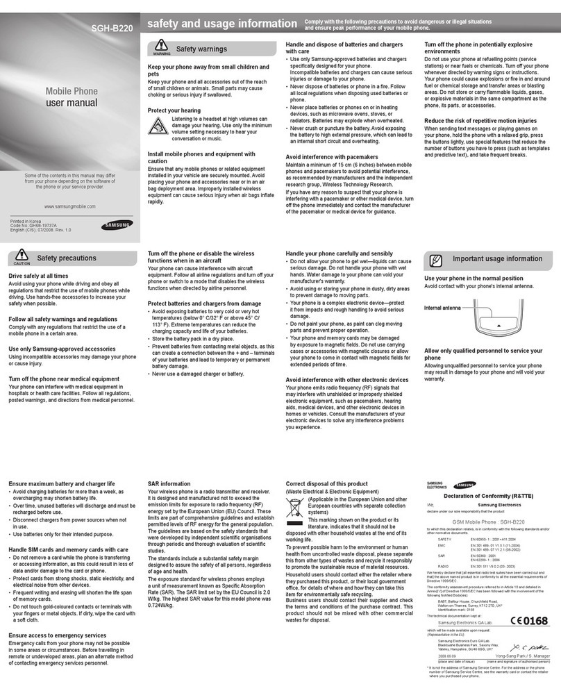 Samsung SGH-B220B User manual