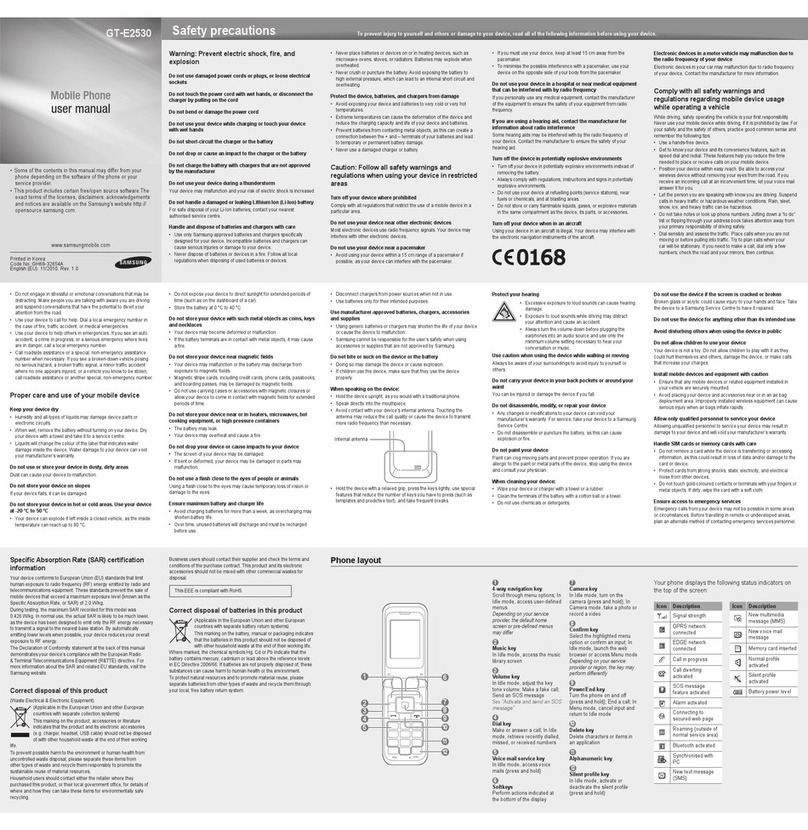 Samsung GT-E2530 User manual