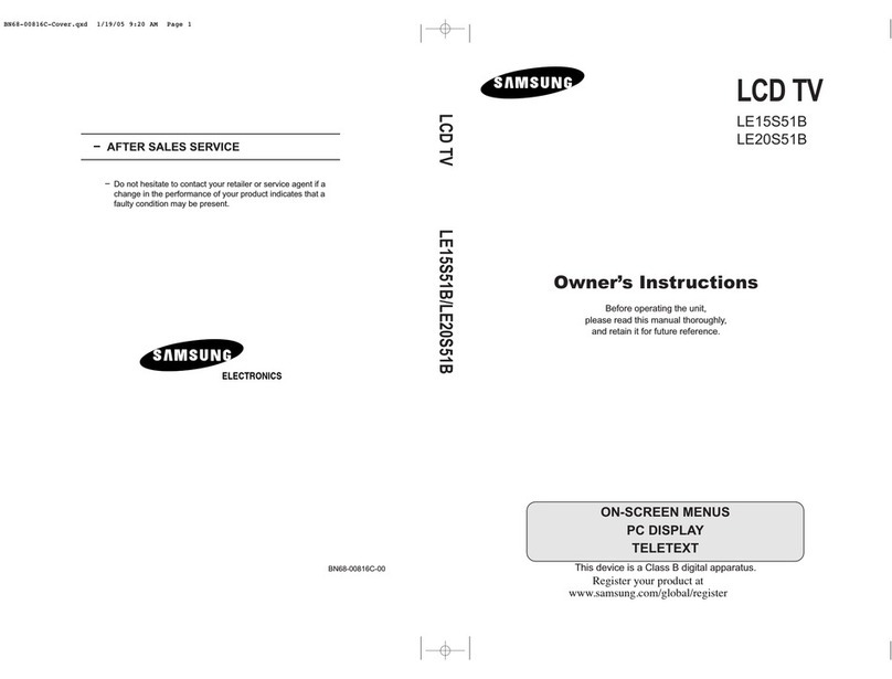 Samsung LE15S51B User manual