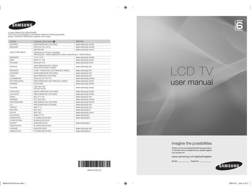 Samsung LE19A650A1 User manual Samsung LE19A650A1 User manual