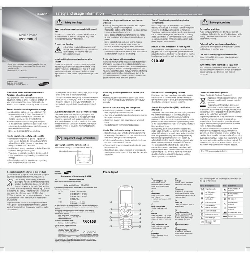 Samsung GT-M2510 User manual