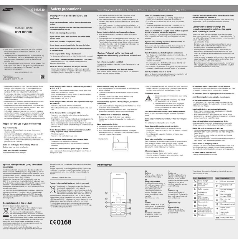 Samsung GT-E2330 User manual