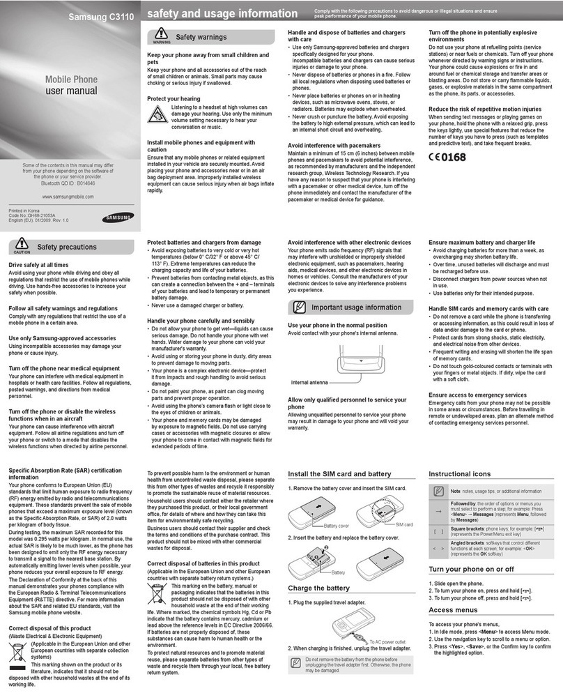 Samsung GT-C3110 User manual