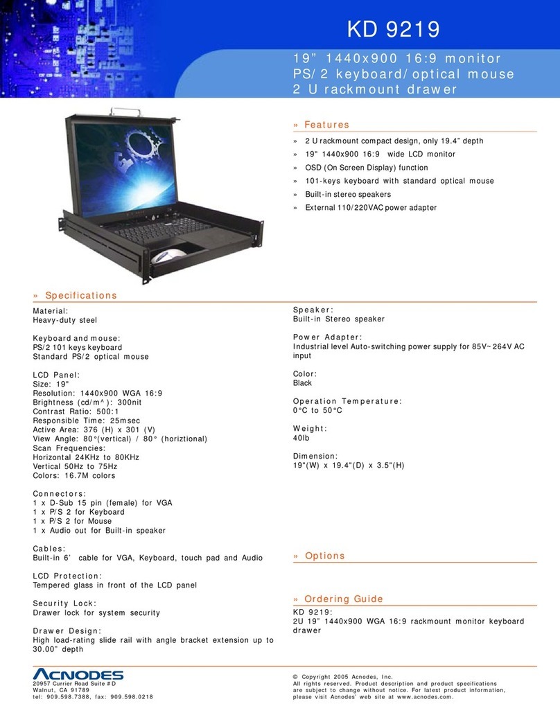Acnodes KD 9219 User manual Acnodes KD 9219 User manual