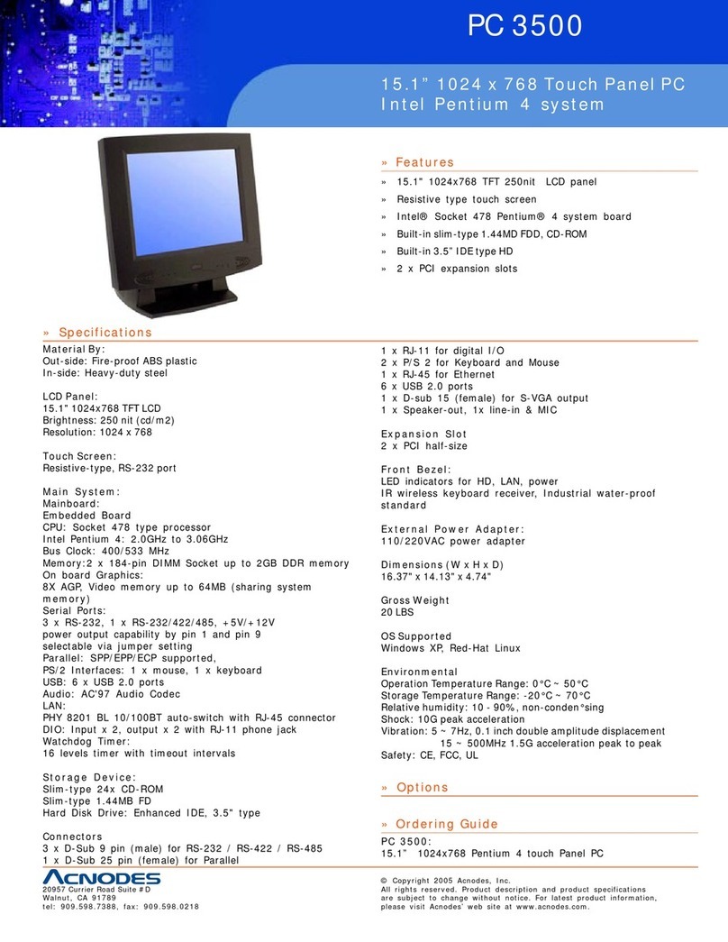 Acnodes PC 3500 Specifications