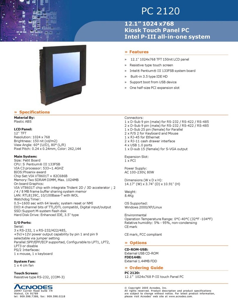 Acnodes PC 2120 User manual Acnodes PC 2120 User manual