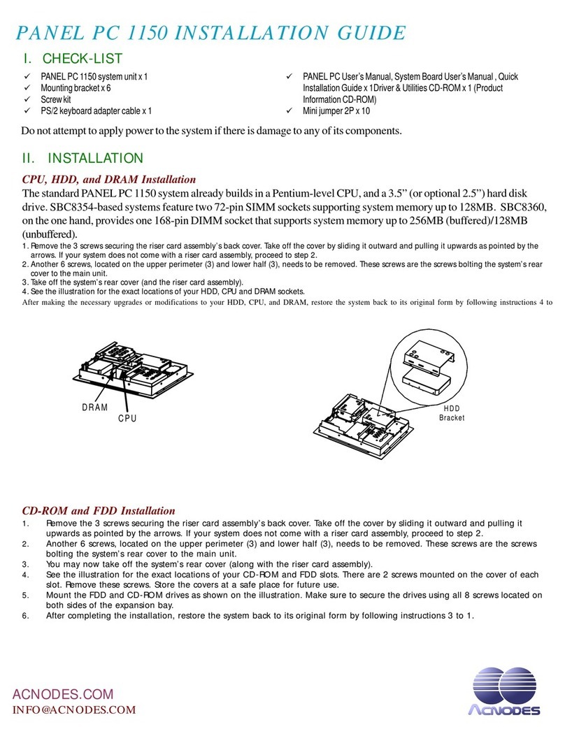 Acnodes PC 1150 installation guide