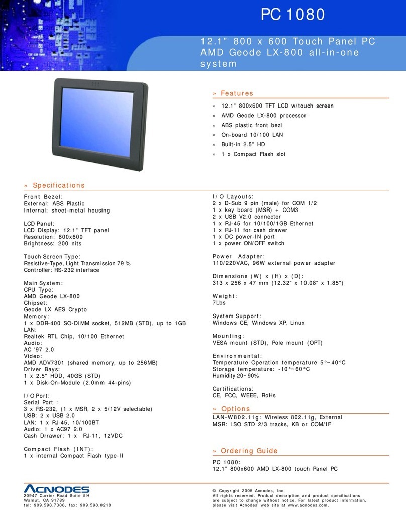 Acnodes PC 1080 User manual