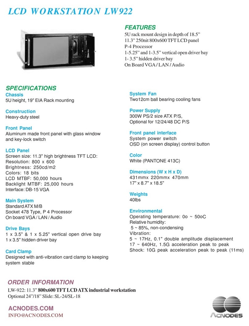 Acnodes LW 922 Specifications Acnodes LW 922 Specifications