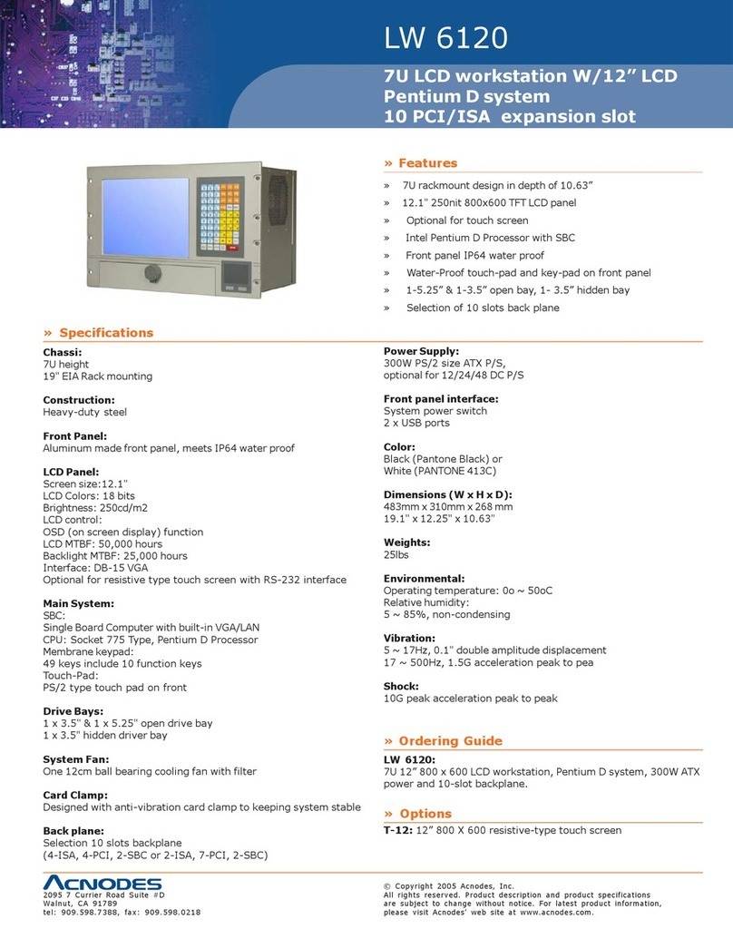 Acnodes LW 6120 User manual Acnodes LW 6120 User manual