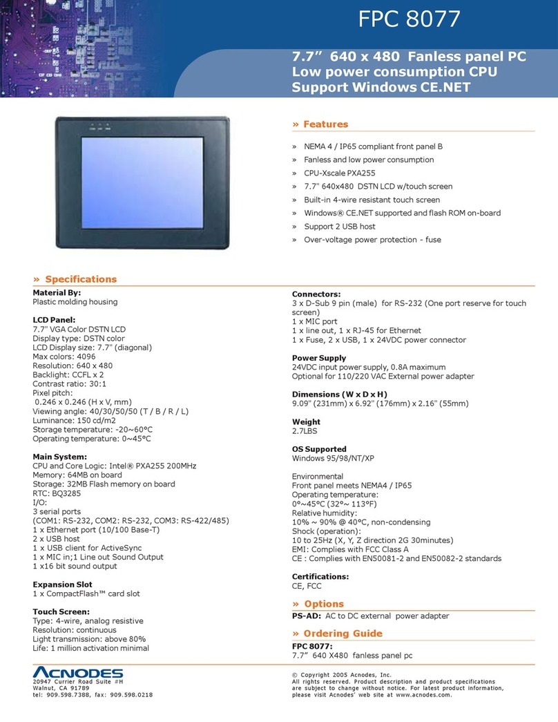 Acnodes FPC 8077 Specifications