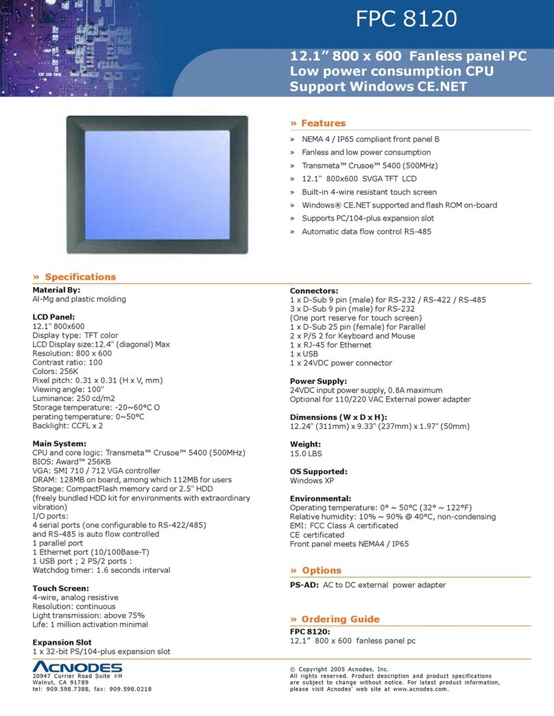 Acnodes FPC 8120 User manual