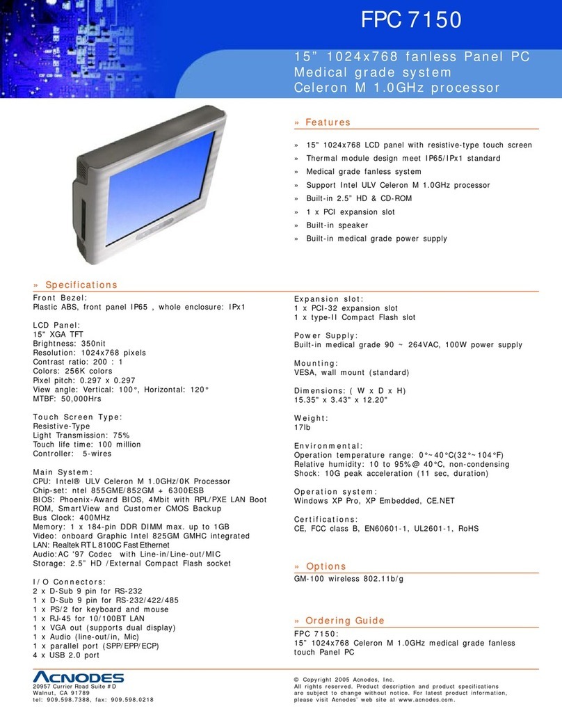 Acnodes FPC 7150 User manual