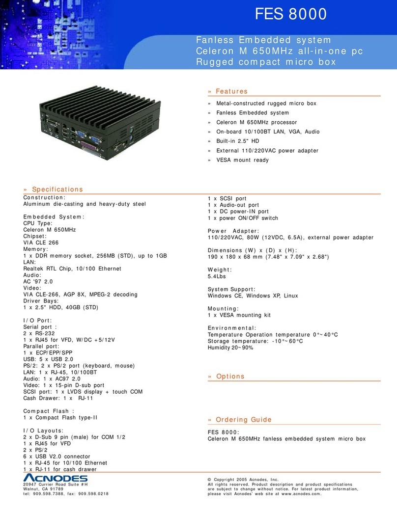 Acnodes FES 8000 User manual Acnodes FES 8000 User manual