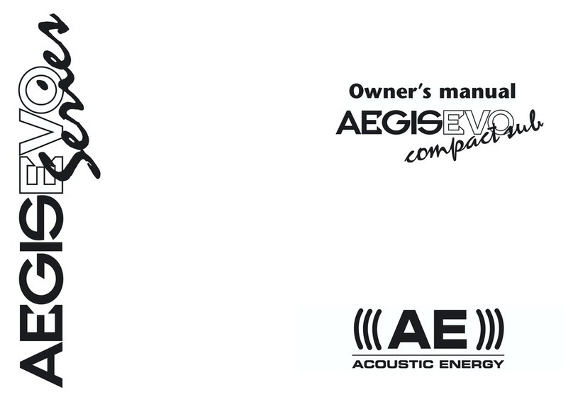 Acoustic Energy Aegis Evo Sub owner's manual