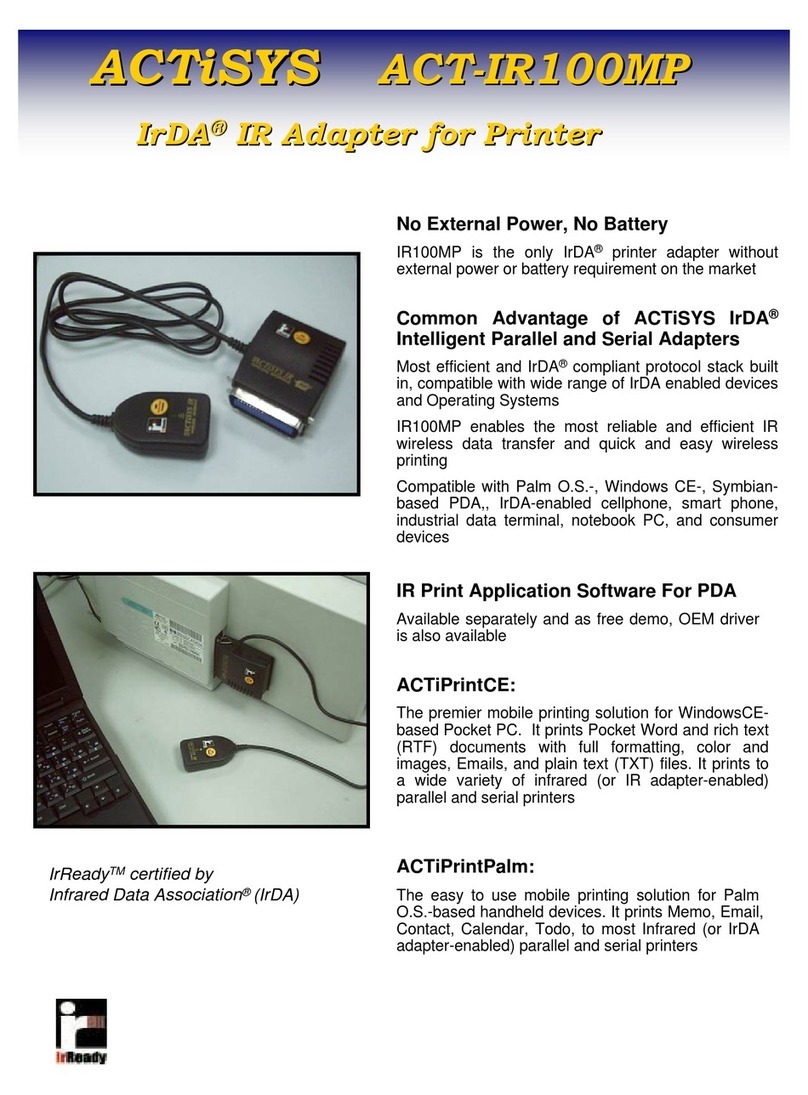 ACTiSYS IR100MP Specifications