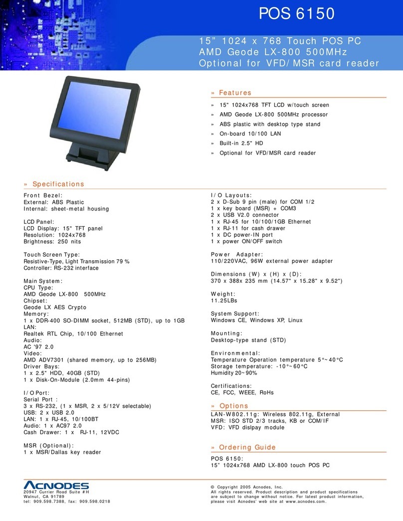 Acnodes POS 6150 User manual