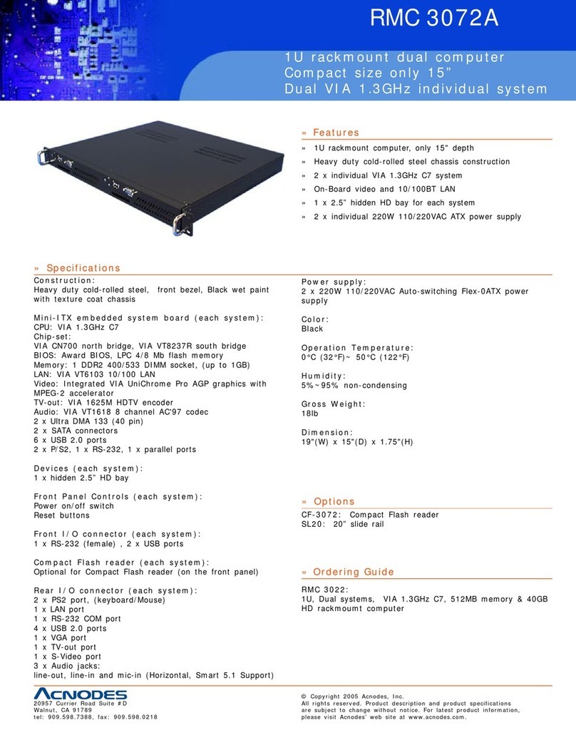 Acnodes RMC 3072A Specifications