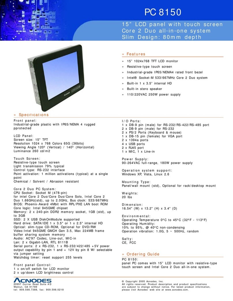 Acnodes PC 8150 User manual Acnodes PC 8150 User manual