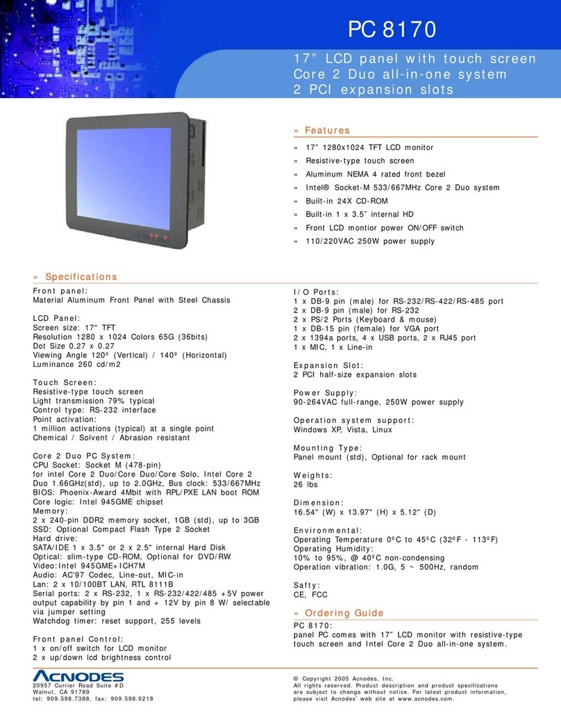 Acnodes PC 8170 Specifications