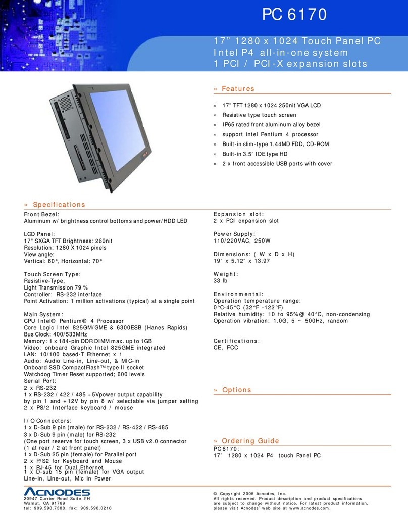Acnodes PC 6170 User manual Acnodes PC 6170 User manual