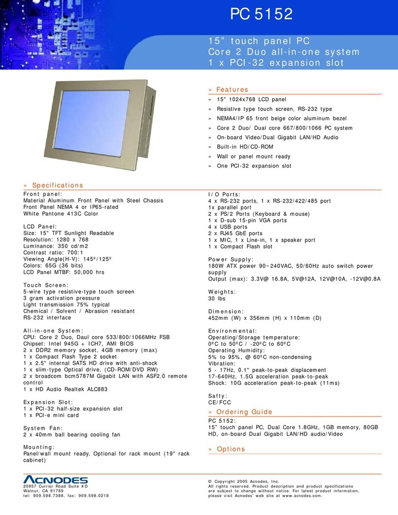 Acnodes PC 5152 User manual Acnodes PC 5152 User manual