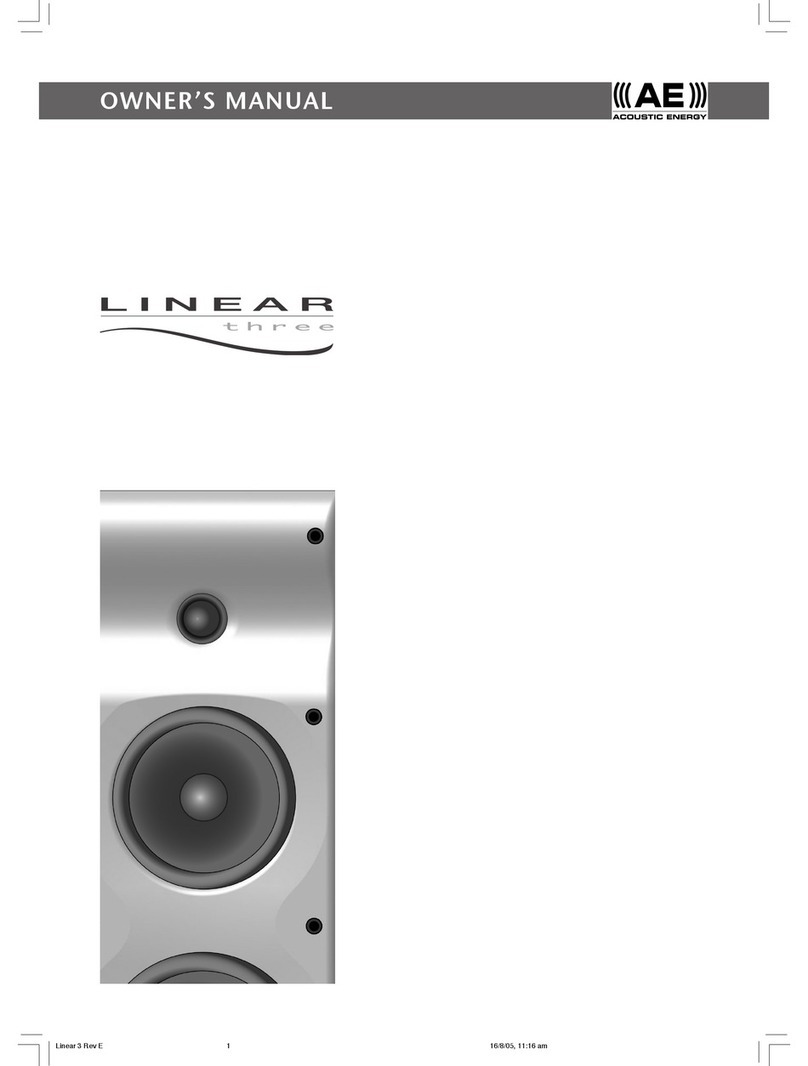 Acoustic Energy Linear Three User manual