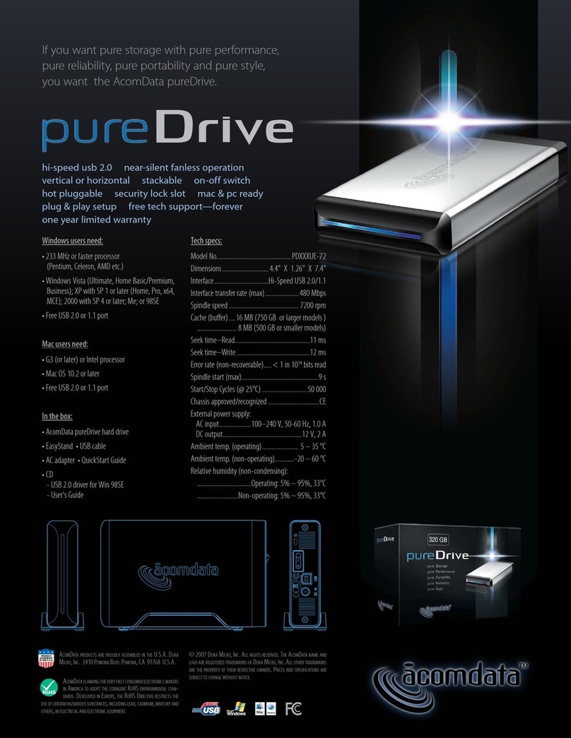 Acomdata PDHD1000USE-72 Specifications