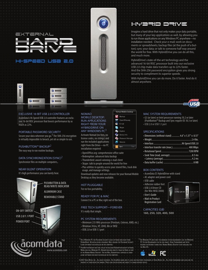 Acomdata HD320UHE5 Specifications