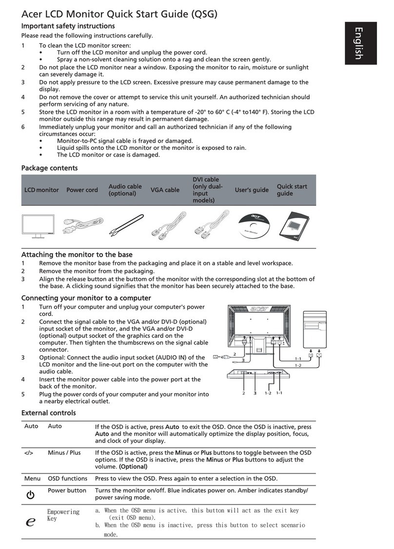 Acer V213H User manual